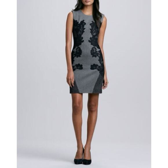 Diane von Furstenberg Pentra Mini-Woven Jacquard Jersey Dress Sz 10 - Picture 1 of 9